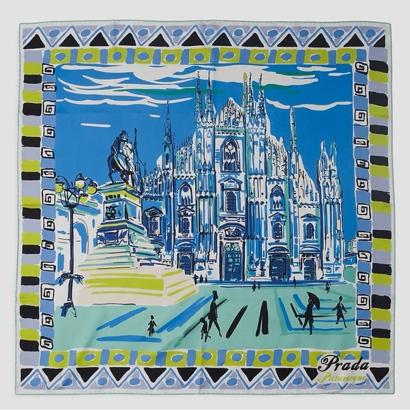 Prada Multicolor Silk Scarf - Picture 2 of 3